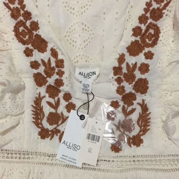 NWT, Anthropologie  Esperanza Embroidered Eyelet Maxi Dress - Picture 9 of 16